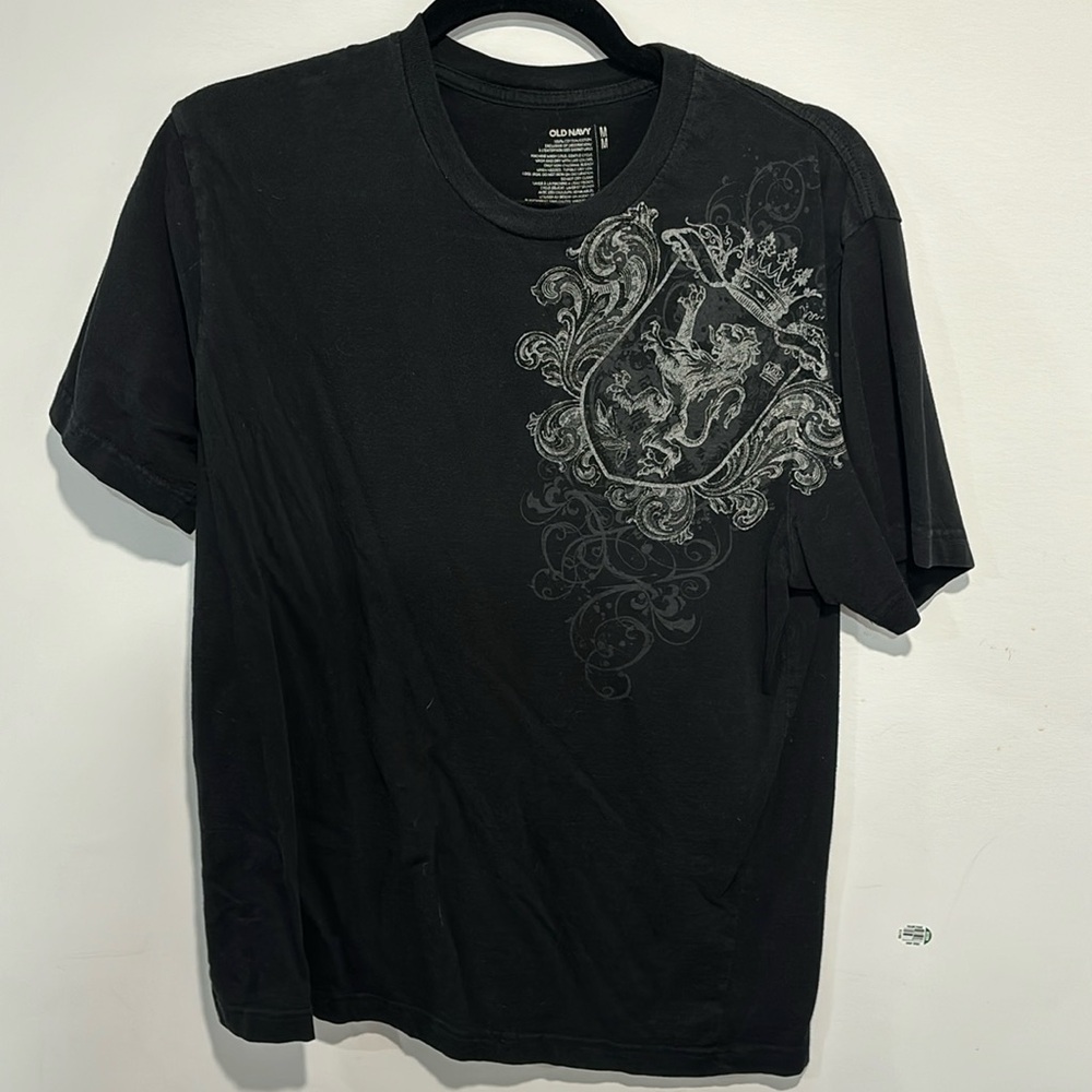 Affliction style y2k black shirt